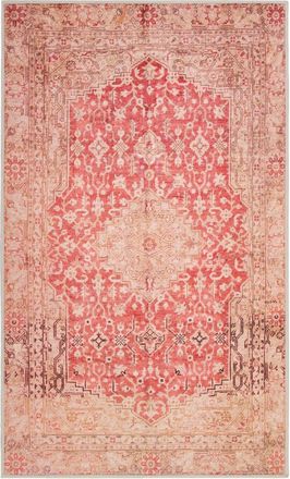 Wecon Home Alfombra de baño de estilo vintage con impresión digital rojo 80x150