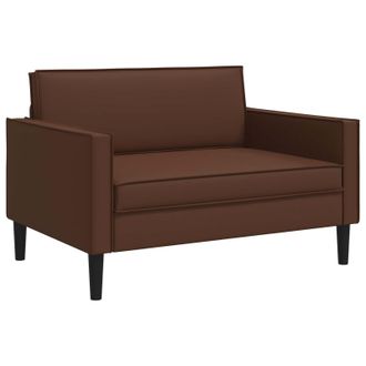 vidaXL Sill&oacute;n Xxl Marr&oacute;n Cuero Sint&eacute;tico Vidaxl