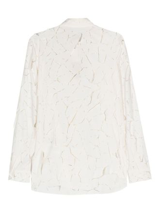 Post Archive Faction (PAF) Cut-Out Detail Nylon Shirt - White