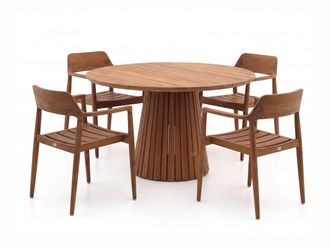 Bellagio la vita attrattiva Bellagio Balba/Santa Severina &oslash;130cm dining tuinset 5-delig stapelbaar
