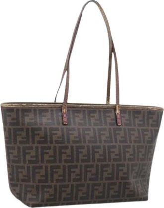 Fendi Pre-owned Zucca Canvas Tote - Dames - Vintage Shopper - Bruin - ONE Size - Leer - Vintage