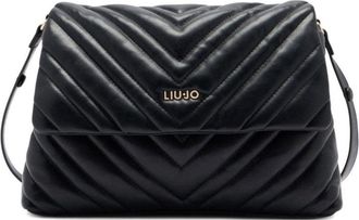 Liu Jo Quilted Black Shoulder Bag With Flap Closure