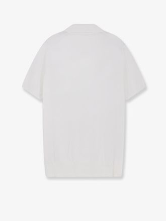 Alpha Studio Cotton Polo Shirt - White