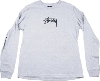 St&uuml;ssy logo longsleeve top - Grey