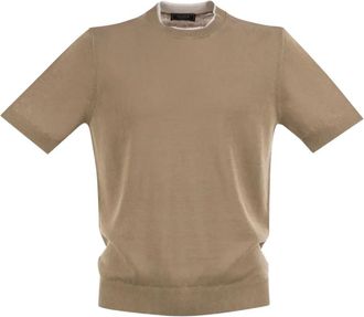 PESERICO T-shirt a coste - Toni neutri