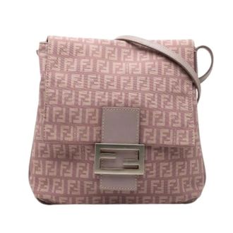 Fendi Pre-owned Cross Body Bags, female, Purple, Size: ONE SIZE Pre-owned Canvas Crossbody Bag