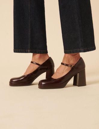 Nobody's Child Burgundy Mary Jane Heels