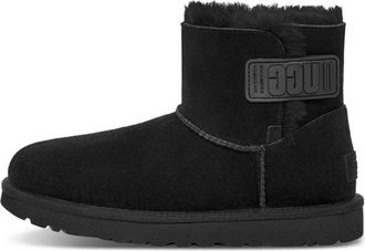 UGG (WMNS) UGG Mini Bailey Logo Strap Boot Black 1123621-BLK