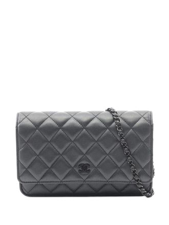 Chanel 2021-2025 CC Quilted Lambskin Wallet on Chain crossbody bag - women - Lambskin - One Size - Grey