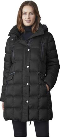 Junge Gewatteerde Donsjas met Afneembare Capuchon - Dames - Gewatteerde jassen - Zwart - L - Polyester - Jassen