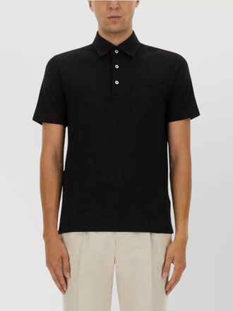 Ermenegildo Zegna polo shirt with chest pocket and collar
