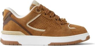 Versace Versace Sneakers - Heren - Schoenen - Bruin - Maat: 45 EU Zijde