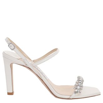 Jimmy Choo London Meira 85 Leather Sandals, Brand Size 36.5 ( US Size 6.5 )