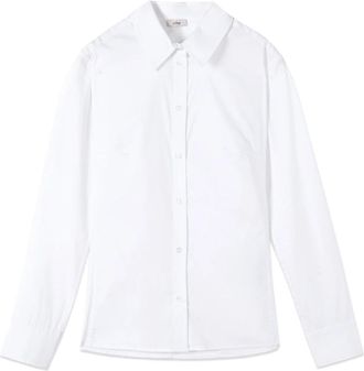 Oltre Basic Poplin Shirt - Dames - Overhemden - Wit - XL - Katoen - Overhemden
