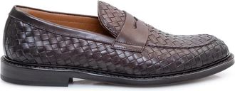Doucal's Penny Adler Woven Loafer - Heren - Loafers - Bruin - 43 EU - Leer - Schoenen