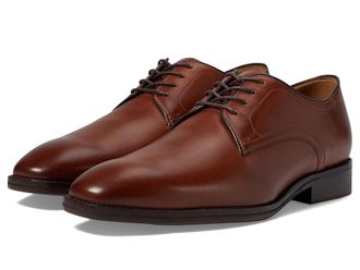 Johnston & Murphy Sullivan Plain Toe Mens Lace Up Wing Tip Shoes Tan Italian Calfskin : 8.5 M (D), Leather