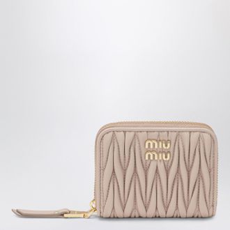 Miu Miu Powder-pink matelass&eacute; nappa coin purse