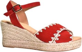 Cordani Womens Ember Criss-Cross Suede Espadrille In Red
