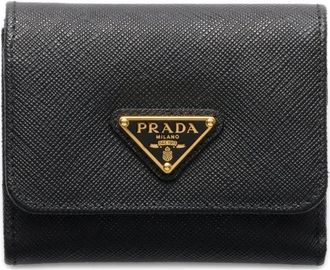 Prada Portafoglio con logo - Nero