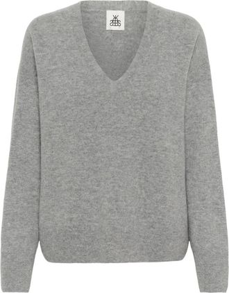 Karen by Simonsen V-hals Truien - Dames - V-hals truien - Grijs - M - Truien & Vesten
