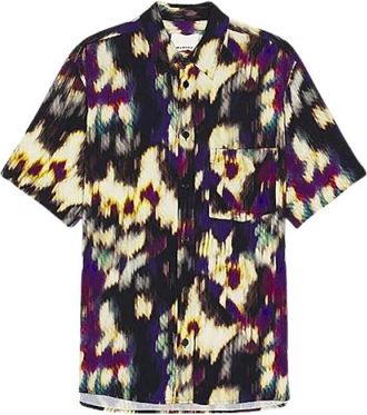 Isabel Marant Korte Mouw Graphic Print Chemise - Heren - Korte mouwen Overhemden - Veelkleurig - XS - Overhemden