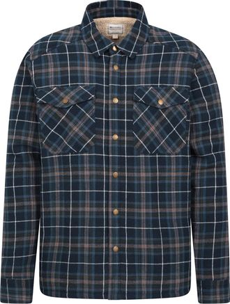 Mountain Warehouse Mens Pinn Flannel Borg Lined Shirt
