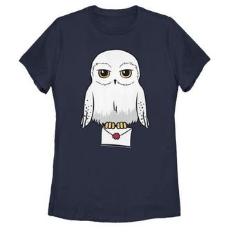 Harry Potter Womens Harry Potter Cartoon Hedwig Letter Graphic T-Shirt in Navy Blue at Nordstrom, Size X-Large