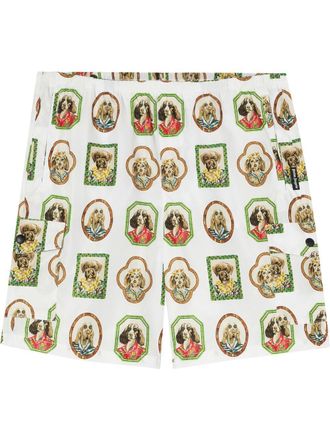 Palm Angels Zwembroek met print - Wit