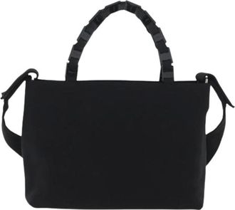 Ferragamo Pre-owned Handbags, female, Black, Size: ONE SIZE Pre-owned Canvas Handbag