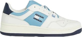 Tommy Hilfiger Leren Basketball Sneakers - Heren - Sneakers - Blauw - 40 EU - Leer - Schoenen