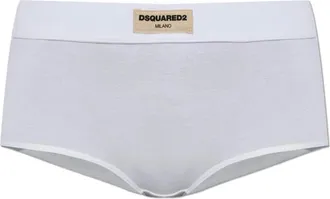 Dsquared2 Ondergoed, Dames, Wit, XL, Leer, Logo Boxers