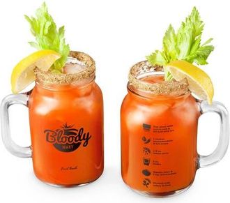 Final Touch Bloody Mary Mason Jar Glasses, Set of 2 in Clear at Nordstrom