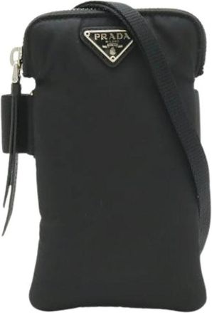 Prada Pre-owned Vintage Nylon Shoulder Bag - Dames - Vintage Schoudertas - Zwart - ONE Size - Nylon - Vintage
