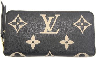 Louis Vuitton Monogram Empreinte Beige Black Monogram Empreinte Long Wallet (Bi-Fold) (Pre-Owned)