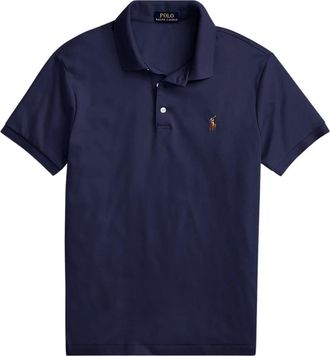 Ralph Lauren Klassiek poloshirt - Heren - Polos - Blauw - M - Katoen - Tops