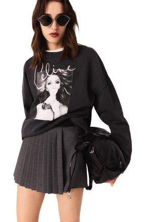 Maje x C&eacute;line Dion sweatshirt in Grey at Nordstrom, Size Medium