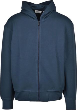 Calvin Klein Jeans Zip Sweatshirt - Heren - Vesten met rits - Blauw - XL - Katoen - Hoodies & sweatvesten