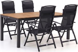 Forza Furniture Forza Capri/Fidenza 160cm dining tuinset 5-delig verstelbaar