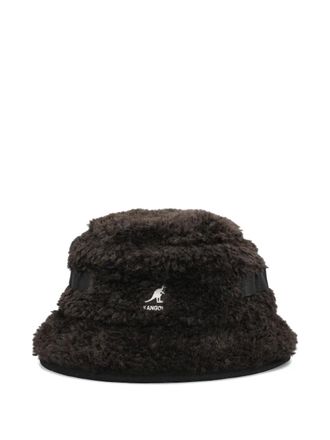 Kangol embroidered-logo fleece bucket hat - unisex - Polyester - S - Black