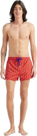 Vilebrequin Mens Micro Ronde Des Tortues Rainbow Stretch Swim Shorts in Coquelicot at Nordstrom, Size X-Large