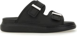 Alexander McQueen Black Solid Hybrid Slides