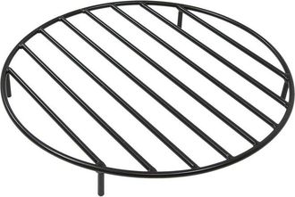 Sunnydaze Firewood Grate Round Black Steel Outdoor Fire Pit Accessory