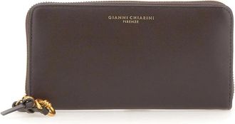 Gianni Chiarini PF 5042 Portemonnee - Dames - Portefeuilles - Bruin - ONE Size - Leer - Accessoires