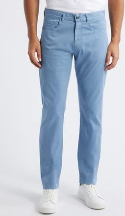 Canali Regular Fit 5-Pocket Cotton Stretch Twill Pants in Light Blue at Nordstrom Rack, Size 40 Us/ 56 Eu