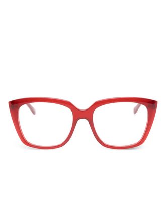 Balenciaga Occhiali geometrici - Rosso