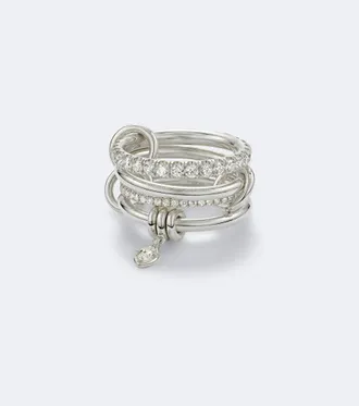Spinelli Kilcollin Anillo Inara Heart de plata de ley con diamantes