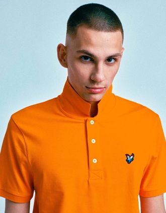 Lyle & Scott Lyle And Scott Mens Dutch Flag Eagle Polo Shirt - Orange - Size: 36