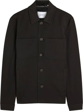 Les Deux button patch-pocket jacket - men - Polyester/Viscose/Spandex/Elastane/Polyester/Spandex/Elastane - S - Black