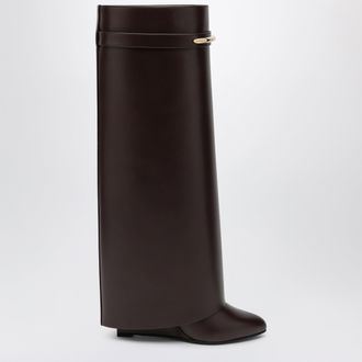 Givenchy Stivali Shark Pinch in pelle marrone ebano