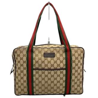 Gucci Pre-owned Handbags, female, Brown, Size: ONE SIZE Pre-owned 189753 Shoulder Tote